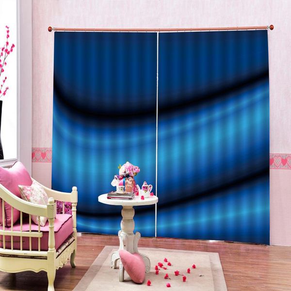 

2pcs/set blue curtains window curtains for living room bedroom blackout blackout curtain