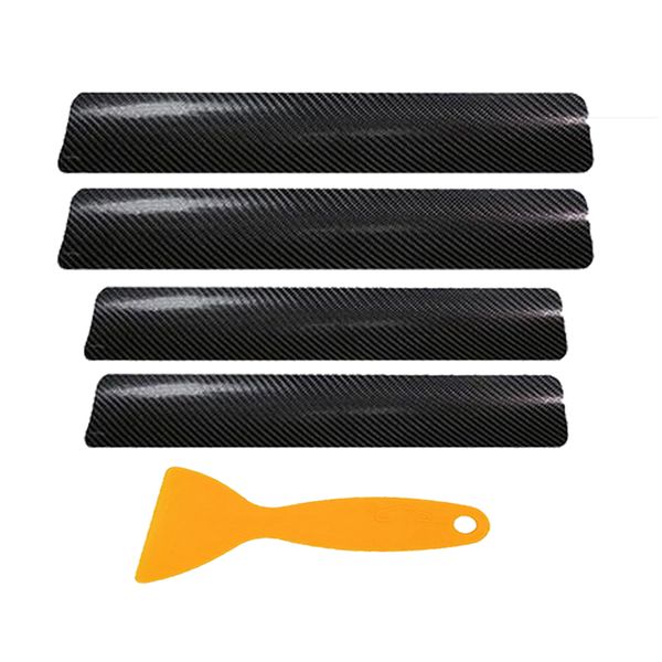 

4packs 3d car door sill sticker scuff plate strip universal vehicle rv parts