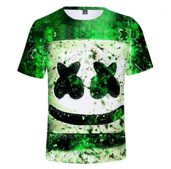 

3d digital printed short sleeved fashion women tshirts teenagers girls designer summer tees marshmello mens tshirts, White;black