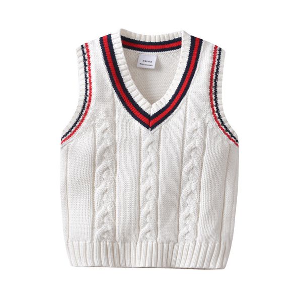 

baby kids clothing sweater vest v-neck knitted solid color pullover sweater 100% cotton boutique girl boy spring fall sweater, Blue