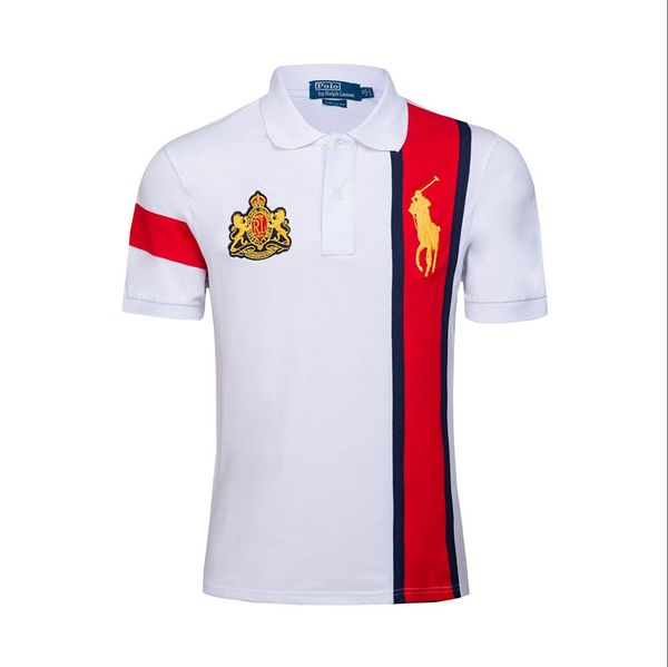 

20ss new luxury mens designer tshirts ralph pony embroidery lauren fashion brand polo shirt horse pole logo cotton business summer tshirts, White;black
