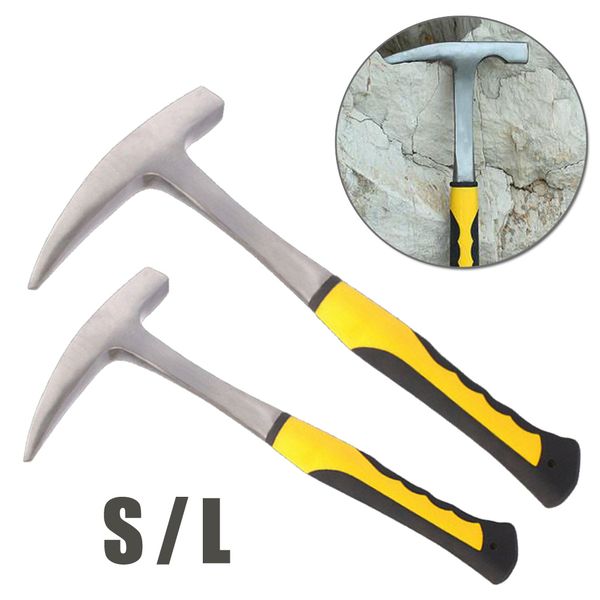 

s / l hammer geological rock pick professional durable pointed tip geology hammer tool 11.22x6.7inch / 13.58x7.08inch