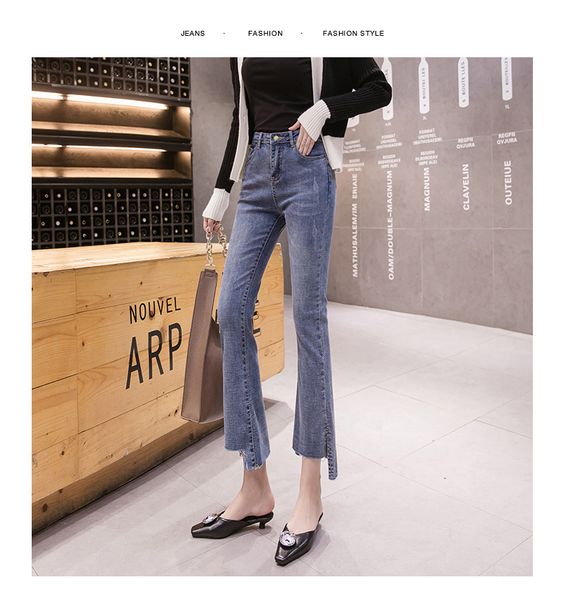 

синий новый cowboy женщины tight запасные законтрактованные ноги брюки, Blue