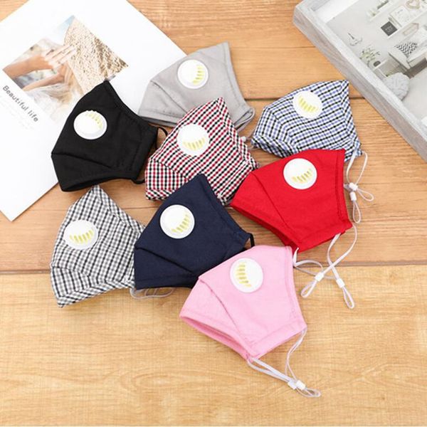 

cotton reusability washed mask pure color pm2.5 breathing filters masks with valve cotton mask wy695q