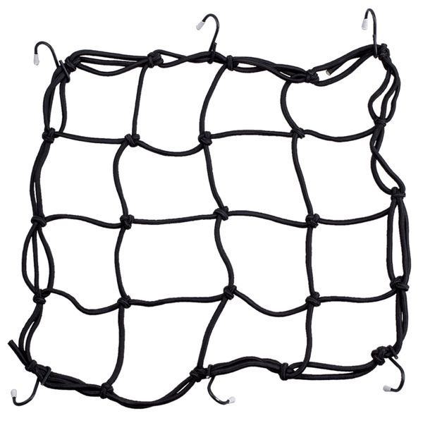 

black bungee motorcycle helmet cargo net 6 hooks luggage/package cargo net load cover cord web
