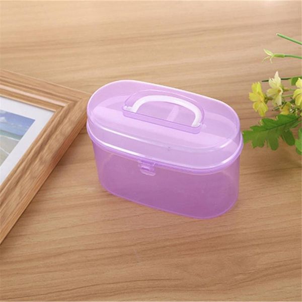

handheld cosmetic organizer store qtip container transparent small swabs box jewelry storage box holder and candy jars
