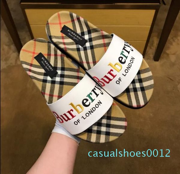 

brand new 2020 big size men couple sandals fashion soft slippers shoes flip flops slide fashion designer c12, Black