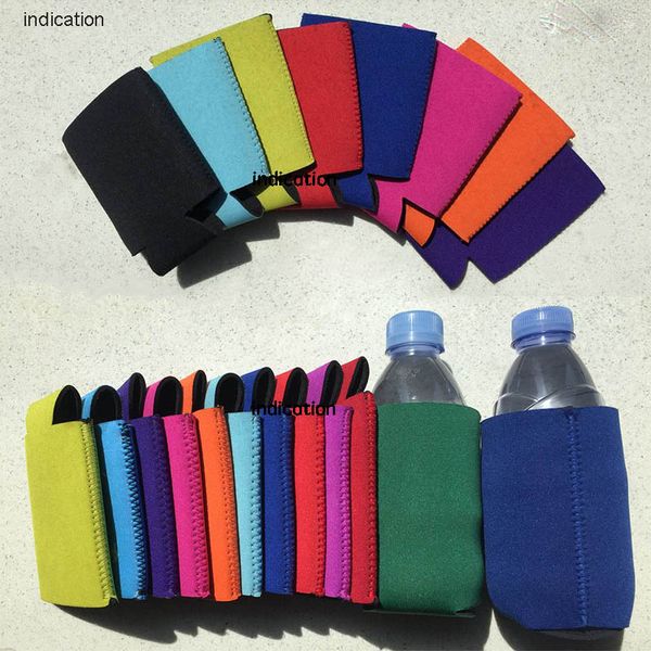 

850 pcs 5mm thickness neoprene folded stubby holders no logo only full color can cooler beer can bottle holder ing