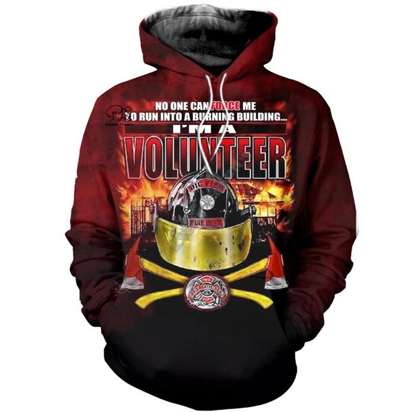 

plstar космос firefighter пожарники hero harajuku случайный tracksuit 3d печати зип / толстовка / фуфайки / куртки / мужские женские пуловер, Black