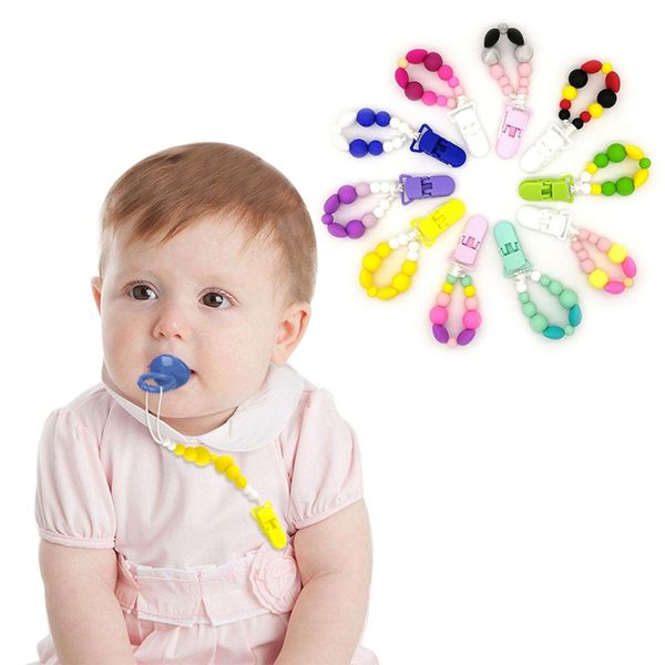 

детские красочного твердой соска цепь детей силиконовых пустышки клипа держатель симпатичные клипы bowknot pacifier пустышки цепь