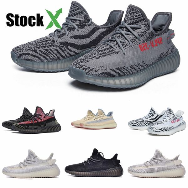 

2020 new mens running shoes yechiel women des chaussures kanye v2 west statics reflective zebra walking sports designer sneakers #qa656