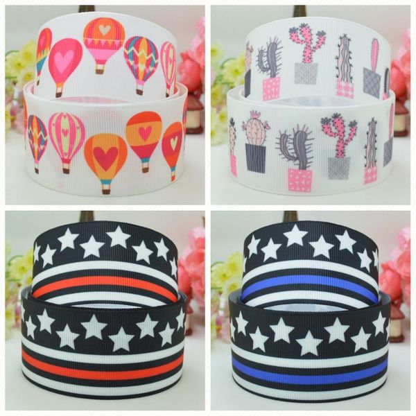 

supwrf 1.5" 38mm 50 yards valentine's day air balloon star printed grosgrain ribbon hair bow diy hair party decoration b0726, Slivery;white