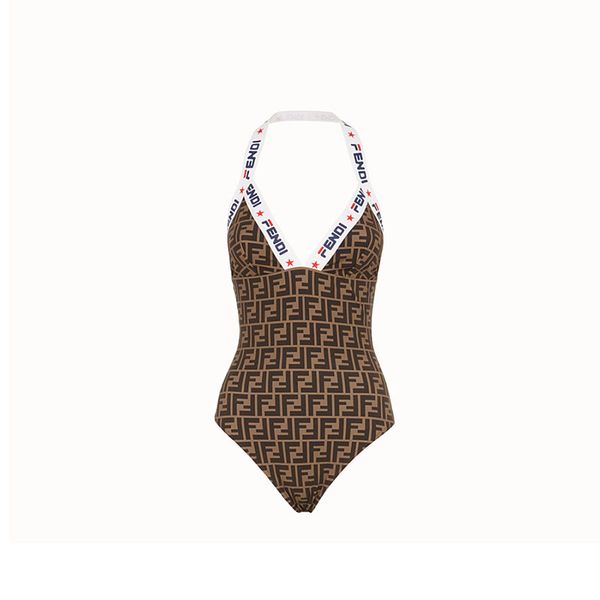 

Fashion Bandage Beach Bikini for Women Summer Sexy Backless Bathing Suit for Party F Letter Printed Bikini Swimwear