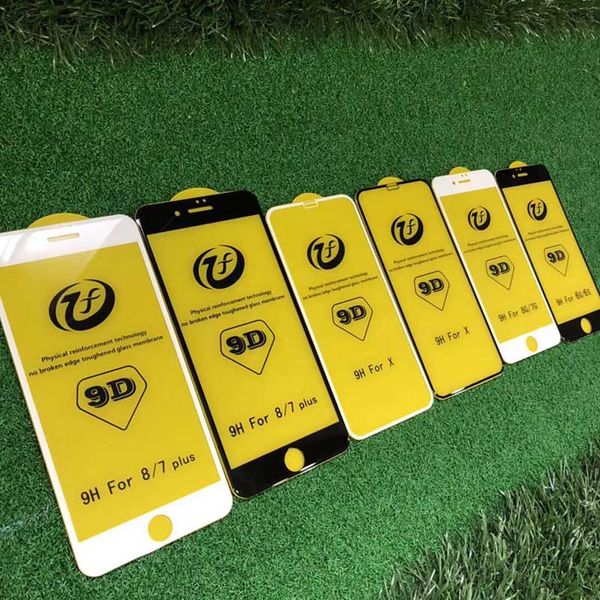 

9D Tempered Glass for IPhone 11/11Pro/11 ProMax X/Xs XR XSMax 7P/8P 7/8 6P/6SP 6/6s Front Screen Protector Full-Screen Film 2 Colors