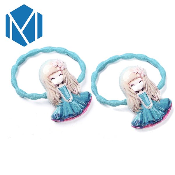 

m mism 1pair baby girls hairband gum for children hair accessories kids headband ponitail holder scrunchy elastic rubber band, Slivery;white