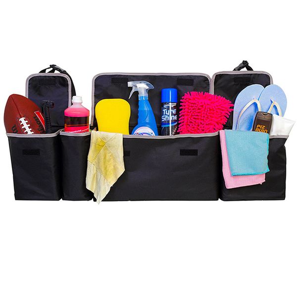 

universal back seat storage bag oxford organizer adjustable net high capacity multi-use backrest bag auto interior accessories