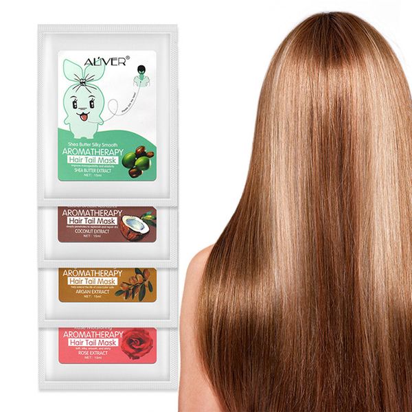 Aliver Steam Free Hair Cauda Máscara de Coco Rosa Extrato de Manteiga de Shea Umisturando Condicionador de Cabelos Nutritivos Para Cabelos Danificados Secos 6 Pcs