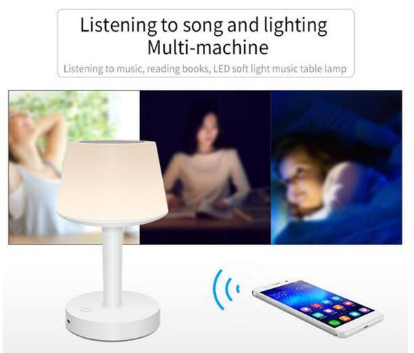 

новые bluetooth speaker умный свет красочный светодиодные night light sound прикроватные настольная лампа радиодинамика stero громкоговорите