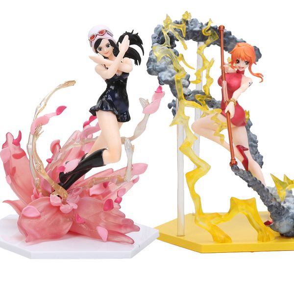 

16cm one piece figure nico flower ver. nami figure one piece anime collectible model toys y200421