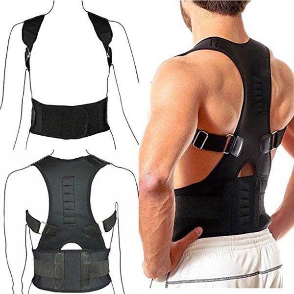 

adjustable posture support brace magnet therapy straps back neck corrector spine support brace dc88