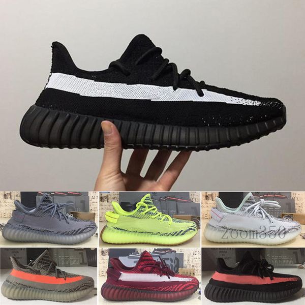 

butter static designers shoes mens bred semi frozen yellow sesame kanye west running shoes womens cream white zebra sneakers zmm-t8
