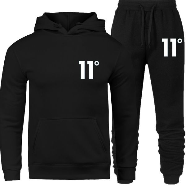 

2019 new brand mens set tracksuit hoodies suit fashion streetwear hoodie sweatshirts pullover print 11 degree sportwear clothing off hip, Gray