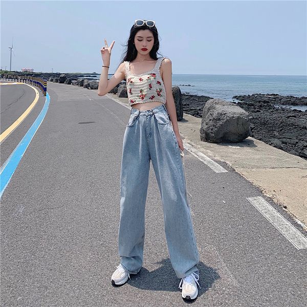 

lake blue jeans since the waist stretched tall long korea