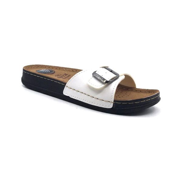 

muya 98253-19 white anatomic base women summer slippers muya, Black