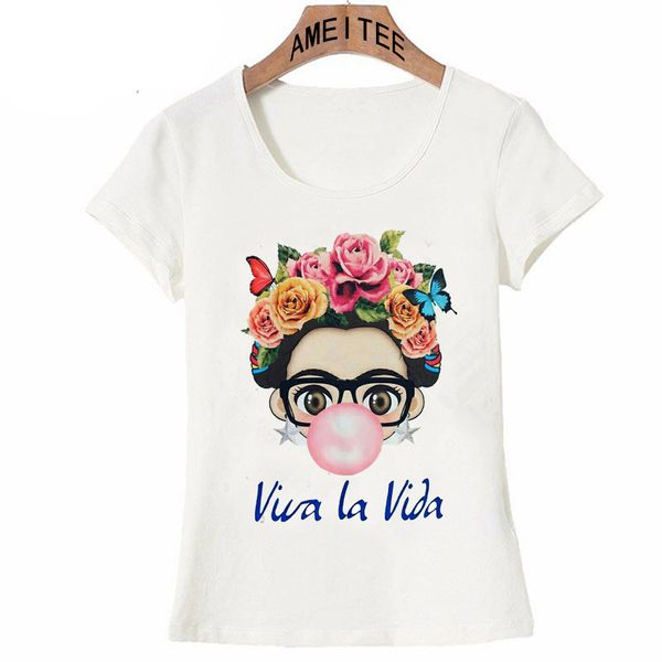 

Chari matic frida kahlo cute cartoon art t hirt ummer cute women t hirt new de ign top girl t hirt ladie ca ual tee hot