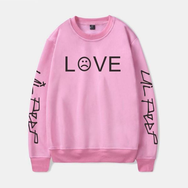 

mens дизайнер роскошного балахон женщина лил peep любовь толстовки crewneck толстовка пуловер стрит трэвис скотт мода хип-хоп одежды, Black