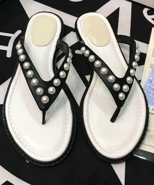 

models leather women heel luxury designer sandals lady slipper with box size 36-45, Black