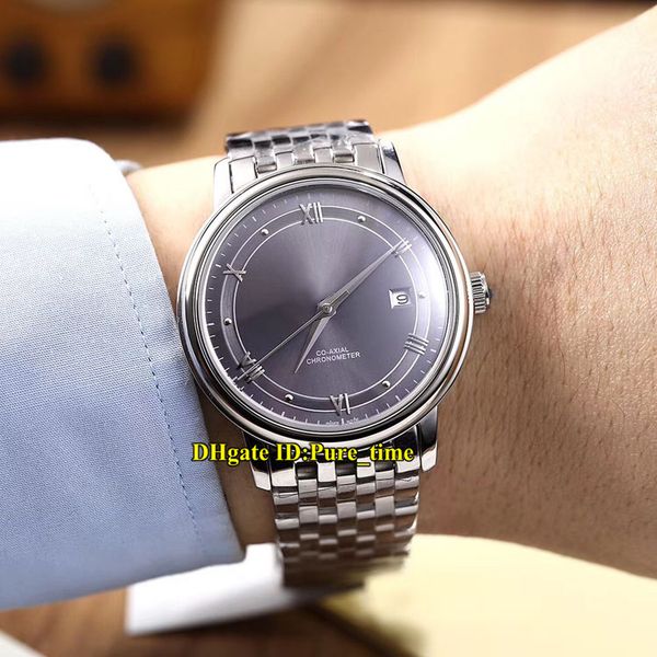 

дешевые новые 39,5 мм 424.10.40.20.06.001 серый циферблат miyota 8215 автоматические мужские часы сапфировое стекло нержавеющая сталь группа, Slivery;brown