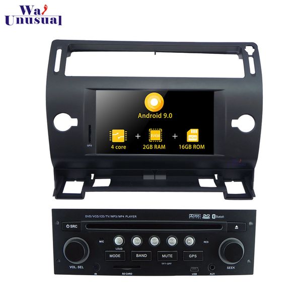 

autoradio 7'' quda core android 9.0 for c4 stereo 2 din car radio multimedia player gps navigation with wifi car dvd