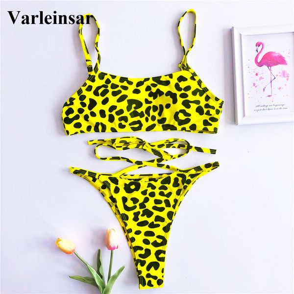 

4 colors new leopard 2019 bikini women swimwear female swimsuit two-pieces bikini set thong bather bathing suit swim v1474