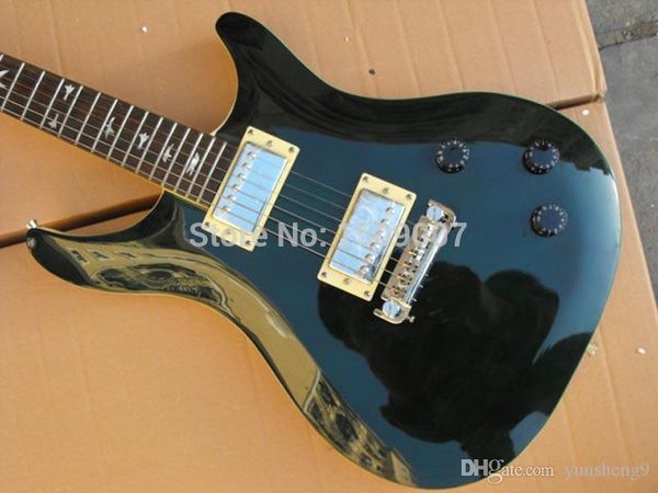

black custom guitar mahogany body guitar chinese guitar