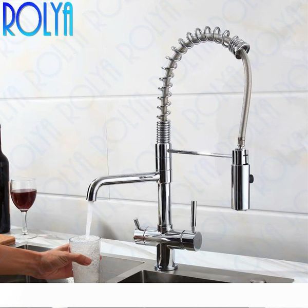 

2019 rolya новое прибытие высокого качества профессиональный 3 way фильтр для воды tap с распылитель шланг для чистой воды смеситель для кух