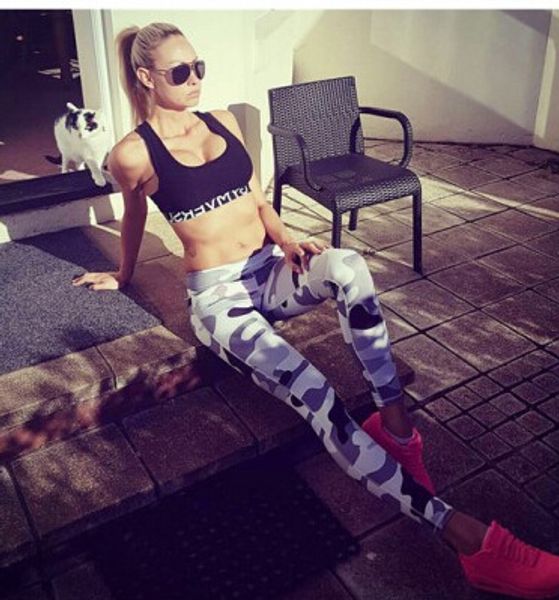 

women yoga pants elastic sport camouflage leggings 3d print thin fleece slim capris quick dry trouser skinny gym jeggings, White;red