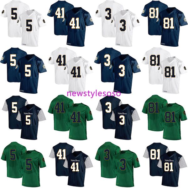 

2019 ncaa football norte dame fighting irish 5 манти тео 41 matthias фарли 3 michael floyd 81 miles boykin трикотажные изделия, Black;red