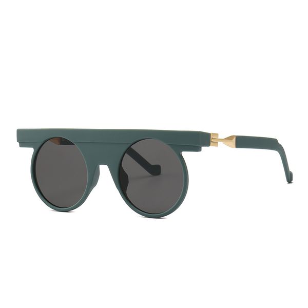 

2019 round punk sunglasses women men luxury mincl brand designer green black yellow sun glasses retro for female eyewear nx, White;black