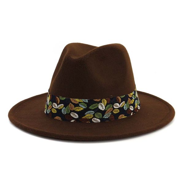 

fashion- felt jazz fedora hats trilby wide colorful ribbon decor men women flat brim carnival party formal hat panama gambler hat, Blue;gray