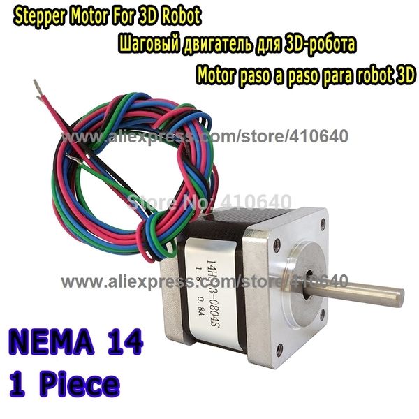 3D-Drucker-Schrittmotor 14hs13-0804s L34mm Nema 14 mit 1,8 Grad 0,8 A 18 N.cm mit 4 Anschlussdrähten gleich 14hy3402 und 35hs3408