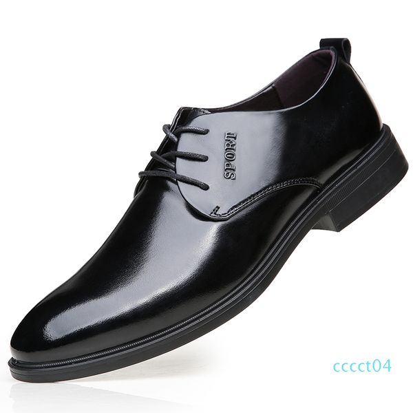 

fashion comfortable business men dress shoes male for men shoes autumn popular lace up footwear quality ct4, Black
