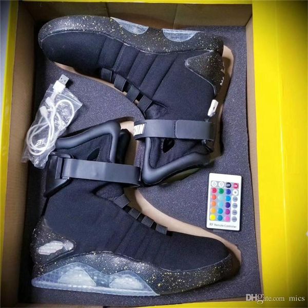 

Fa hion automatic hoelace air mag back to the future neaker men ba ketball hoe auto lace marty mcfly led glow in the dark port