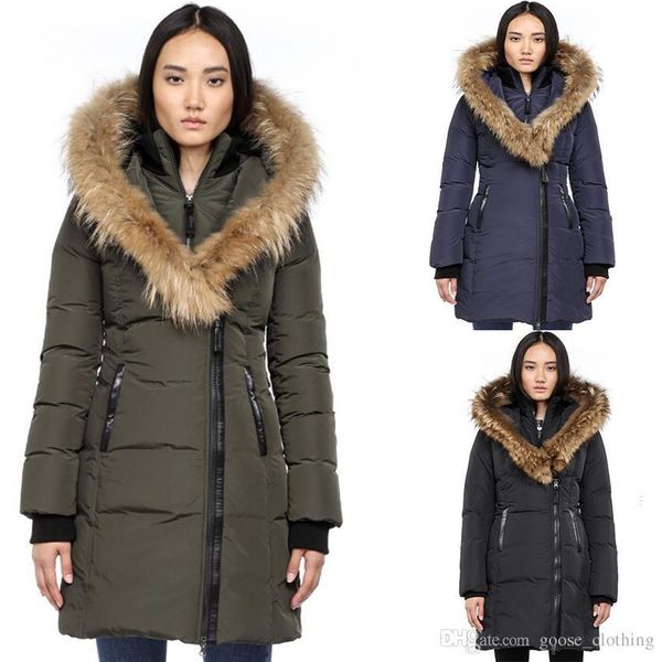 

Female model down jacket kay f4 long winter down coat fur hood lim windproof warm jacket