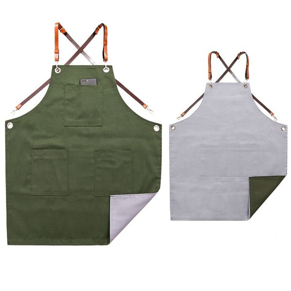 

fashion kitchen cooking apron canvas coffee shop restaurant nail art drawing men and women overalls children custom