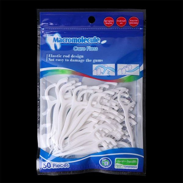 

50pcs dental flosser oral hygiene dental sticks water floss oral teeth pick tooth picks abs floss with portable case n0401