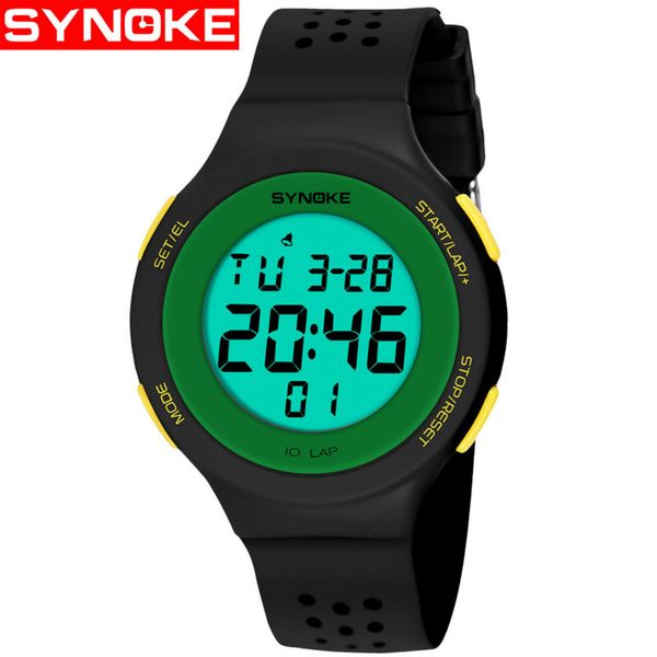 

luxury ultra-thin led swimming waterproof electronic watch porous breathable fashion sports watch student couple digital, Slivery;brown