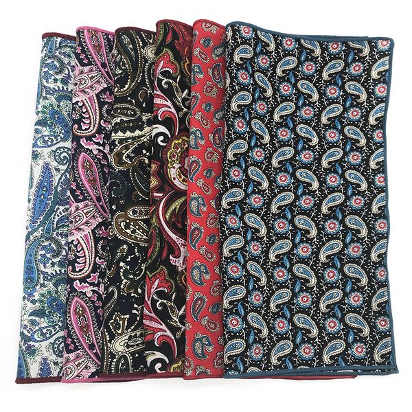

pattern printed dress suit pocket towel men 's cotton small square business evening casual handkerchief bow tie shirt scarf gift, Black;blue