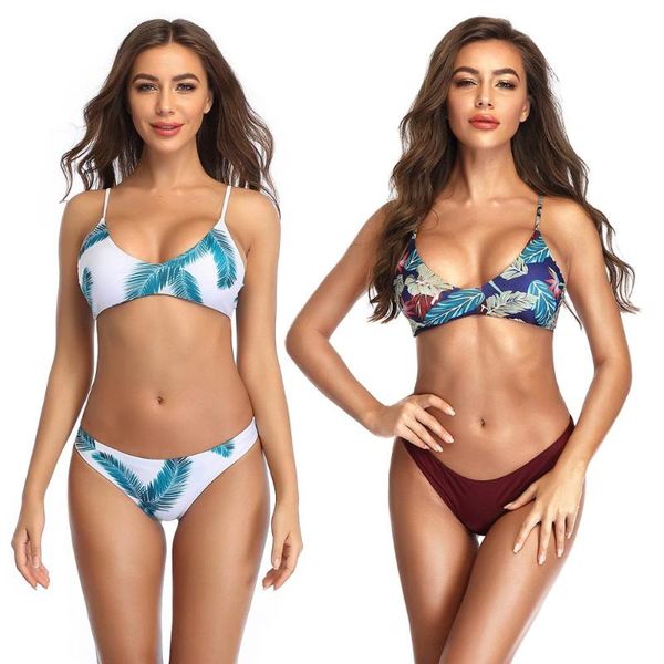

women's swimming suit swimsuit push up bikini swim wear bikinos mujer 2020 boho floral printed swimwear women maillot de bain