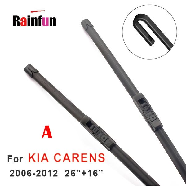 

rainfun u hook type front wiper blades for kia carens 2006-onwards, 14" rear wiper blade for kia carens 06-12; 11" 2013